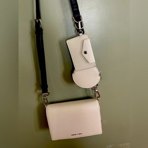 Cross body bag with strap and coin purse with card case included